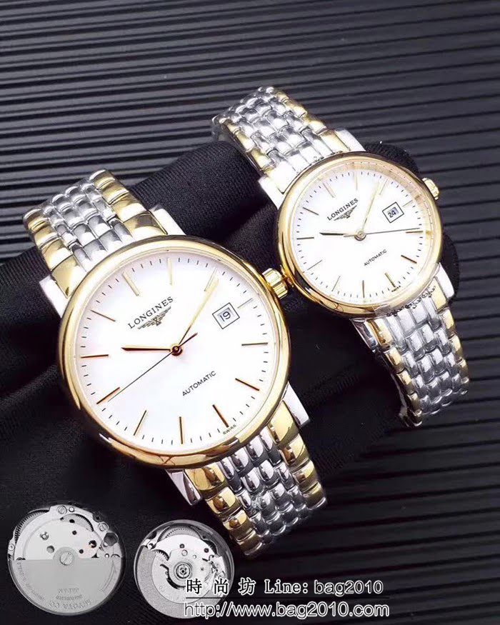 LONGINES浪琴 經典瑰麗 情侶機械對表 WSS1487